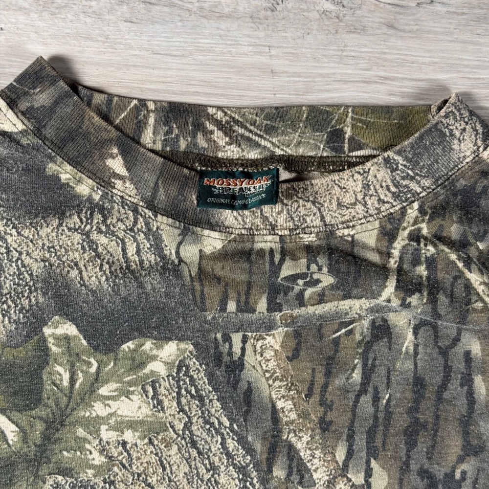 Vintage 90s Mossy Oak Break-Up Camo Shirt Mens XL Original Camo Classics T-Shirt